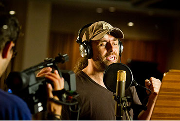 Foto Jerry bei Studioaufnahmen